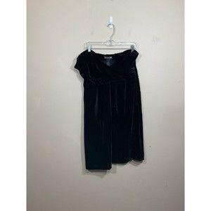 Lane Bryant Womens Strapless Velvet Mini Dress 20 Black Goth Grunge Witch Party